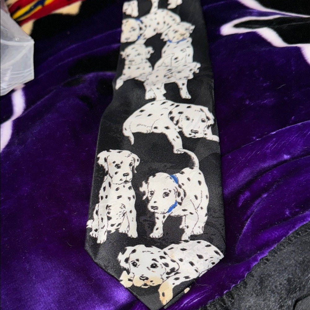 Dalmatian Pattern Dog Tie